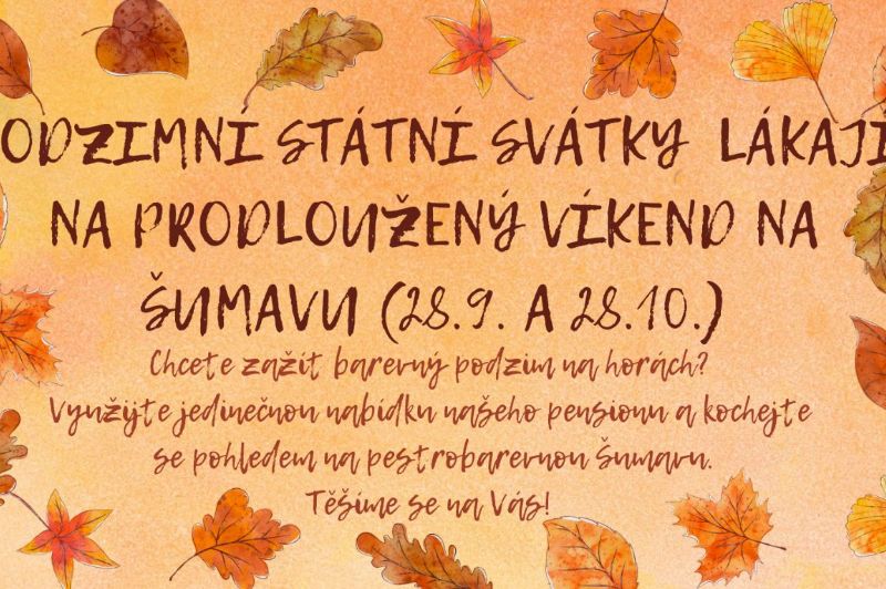 Prodloužený víkend o podzimních svátcích