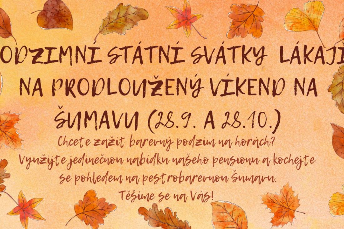 Prodloužený víkend o podzimních svátcích